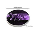 thumbnail image 3 of Circular Drink Coasters Set Purple Rose Pattern Beautiful Home Decor Diatomite Heat-Resistant Diatomite Protect Table Countertop, 3 of 7