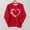 Red, variant on Girls Red Butterfly and Heart Graphic Sweatshirt | Soft Stretch Long Sleeve Crewneck | Valentine's Day Spring Casual Top for Kids Youth (Ages 4-14),Size 3 T