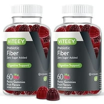 VITEEY Fiber Gummies 4g, Prebiotic Fiber Supplement, Digestive Health Support, Fruit Flavor, 120 Ct