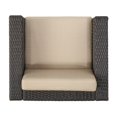 thumbnail image 3 of Christopher Knight Home Puerta Outdoor Wicker Club Chair with Cushions (Set of 2) by  Dark Brown + Beige, 3 of 5
