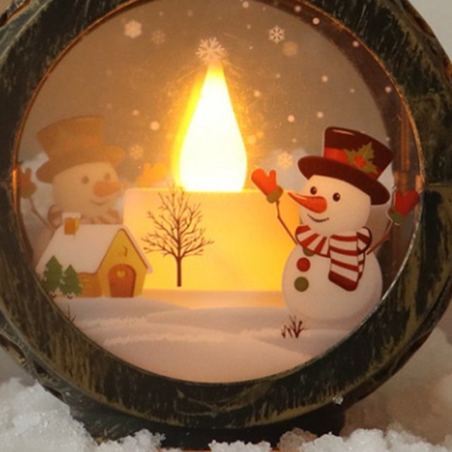 Led Candle Light Christmas Candle Decoration Christmas Hanging Lights LED Candle Light Round Retro Small Glass Plastic Led Christmas Candle Decoration For Home