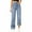 Blue, variant on Women's High Waist Washed Fleece Lined Straight Leg Jeans, Fashion Versatile Winter Denim Pants for Women, Warm Stretch Jeans, Casual Cold Weather Wear,Light Blue,2XL