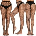 thumbnail image 2 of Pantyhose for Women Mesh Tights Fishnet Stockings Patterned Leggings Thigh High Black Socks Lace Breathable Women's Tights, 2 of 5