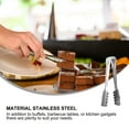 thumbnail image 2 of HEATSHAKING Silver Tongs for Kitchen Portable Catering 2Pcs 6.3X0.8X0.8in, 2 of 8