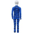 thumbnail image 5 of Blue Cat Stage Performance Halloween Cosplay Costume Set Full Body Jumpsuit with Hooded Mask and Tail for Halloween Parties and Music Concerts, 5 of 5
