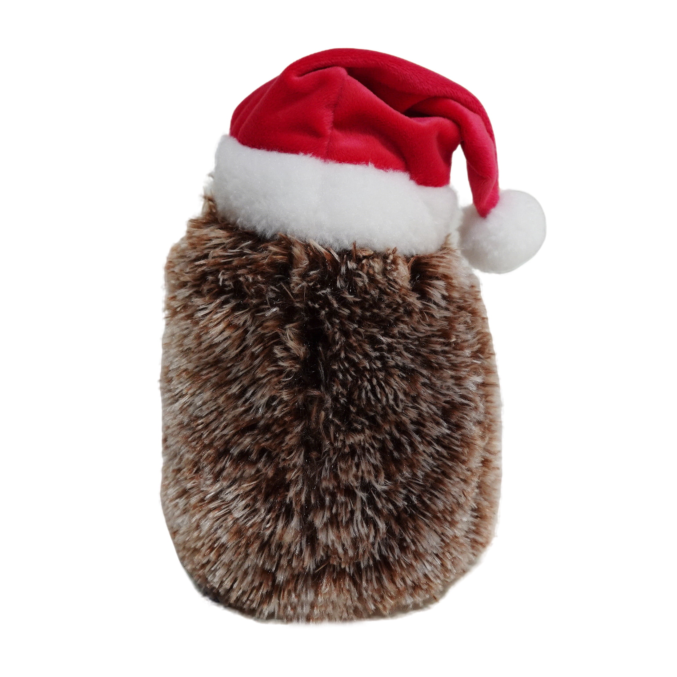 Vibrant Life Holiday Plush Dog Toy, Hedgehog with Candy Cane Rope, Brown and Red, 9"