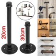 thumbnail image 4 of Wall Storage Shelf Holder Brackets Book Shelving Industrial Steampunk Iron Pipe, 4 of 6