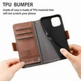 thumbnail image 3 of Dteck for iPhone 15 Plus Wallet Case, Shockproof Magnetic PU Leather Flip Folio with Card Holders RFID Blocking Kickstand Anti-Scratch TPU Inner Shell Phone Case, darkbrown, 3 of 8