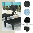 thumbnail image 3 of Outdoor Chaise Lounge Set of 2, Segmart Resin Pool Lounge Chairs with Adjustable Backrest,Waterproof Sun Loungers for Garden,Poolside,Beach or Patio Deck Sunbathing, Black, 3 of 9