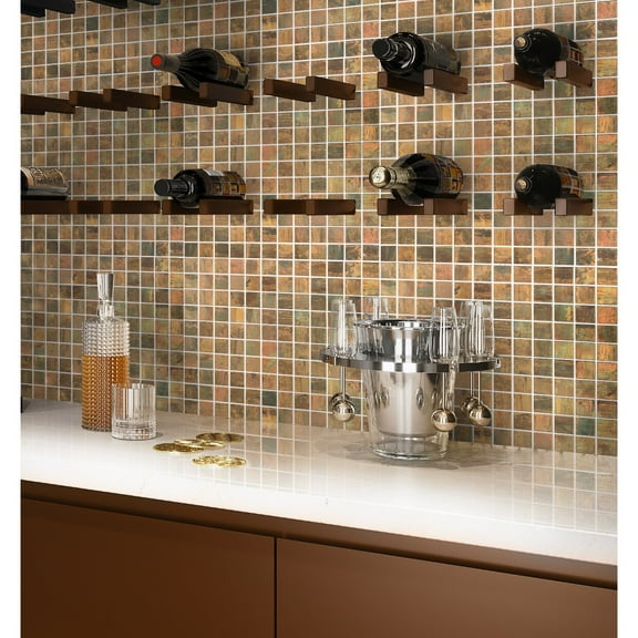 Apollo Tile   5 pack Bronze 11.7-in x 11.7-in Polished Square Wall Mosaic Tile (4.75 sq ft/case)