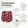 thumbnail image 6 of Picia Snowflake red plaid Pattern Women's 2 in 1 Athletic Running Shorts High Waisted Workout Casual Gym Sweat Shorts with Comfy Liner Zipper Pockets-Small, 6 of 9