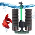 thumbnail image 1 of Flmtop Filter Sponge Easy to Assemble Water Filtering Plastic Fish Tank Filter Sponge with Air Pump Aquarium Accessories, 1 of 9