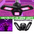 thumbnail image 3 of LED Grow Light Bulb,108/126/144 LED Plant Light Indoor&Outdoor,Foldable Three Leaf Lamp Sunlike Full Spectrum Red/Blue Grow Lights for Garden Vegetable,IP65 Waterproof,E26/E27, 3 of 9
