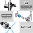 thumbnail image 4 of Kitchen Tap Extendible High Pressure Kitchen Tap 360° Swivelling Stainless Steel Mixer Tap Kitchen with Ceramic Cartridge Leak-Proof 2 Jet Types Chrome, 4 of 5