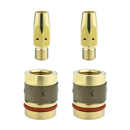 

Gas Diffuser + Nozzle Adaptor - Replacement for Miller M-25 & M-40 MIG Guns - Models: 169-728 & 169-729 - (2 PAIRS)