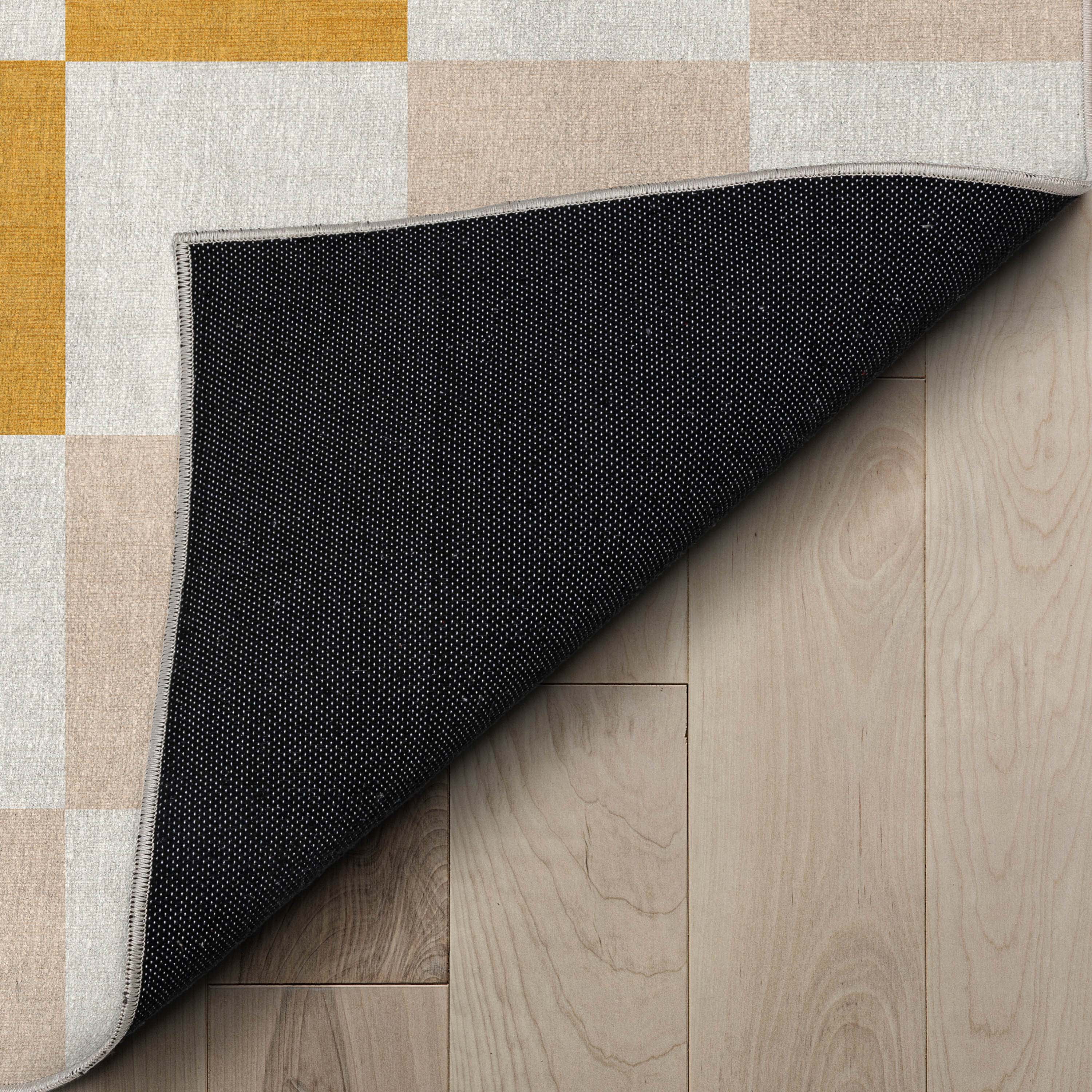 Well Woven Kids Square Geometric Multi Flat Pile Easy to Clean 5' x 7' Area Rug for Living Room Dining Room Bedroom and Kitchen