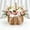 Brown,30x22x14cm, variant on Woven Flower Basket, Vintage Woven Pram Shaped Basket,Multifunctional Flower Arrangement Basket with Wheel and Handle, Rustic Home Decor for Weddings Party Candy Display