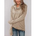 thumbnail image 4 of Pullovers à Manches Longues pour Femmes Col Bénitier Tunique Chemise Décontractée, 4 of 5