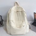 thumbnail image 1 of Mochila informal de lona Mochila de viaje vintage para computadora portátil Libro (Blanco), 1 of 9