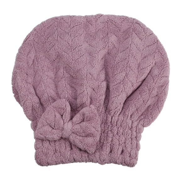 Unique Bargains Diamond Shape Hair Drying Towel Dry Cap Quick Drying Lightweight Purple