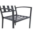 thumbnail image 4 of Belmont Home San Marino Slat-Back Outdoor Dining Chairs in Black (Set of 2), 4 of 19