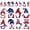 Type A, variant on 4th of July Gnome Ornaments Independence Day Hanging Decorations Patriotic Tree Decor Wooden Red White and Blue Wooden Gnome Hanging Decoration for Independence Memorial Day Party(8 Pieces)