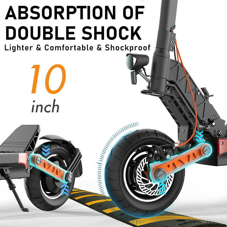 Joyor S10S Electric Scooter, 2000W Motor Up to 37 MPH & 50 Miles Ranges, 10 inch Off-Road Tires Commuter Electric Scooter, Black