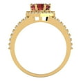 thumbnail image 4 of Halo Engagement Ring for Women - 1.49ct Natural Garnet in 14K Yellow Gold Promise Ring, 4 of 8