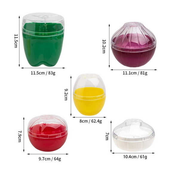 LYCAQL Reusable Fruit and Vegetable Storage Containers Refrigerator Box Storage Bowls Saver Holder Keeper for onion Green pepper Tomato Lemon and garlic Refrigerator Vegetable Crisper 5 Pack