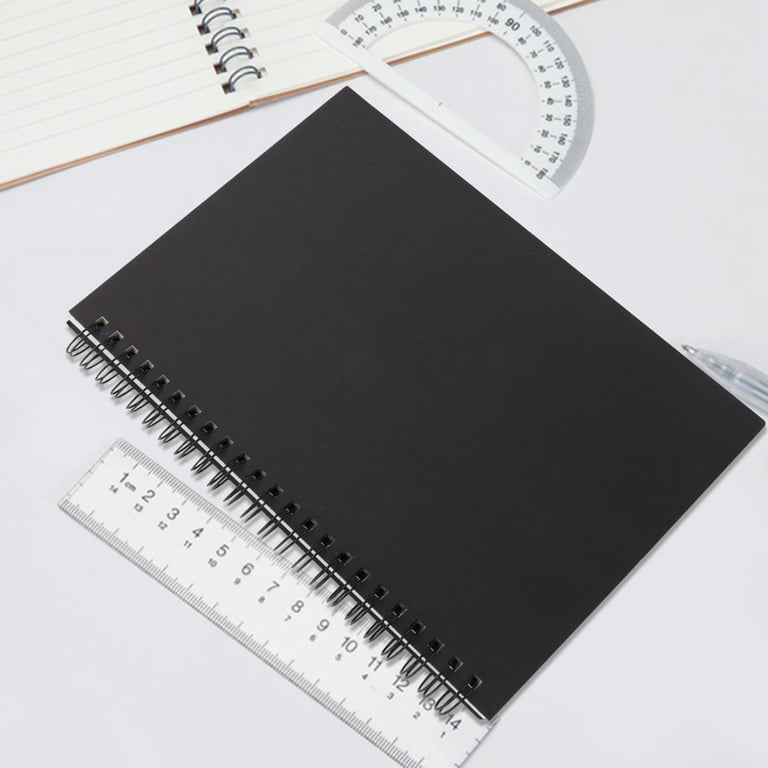 A5 Unlined Spiral Notebook, 4-Pack Unruled Sketchbooks with Durable Kraft  Cover, Blank Journal, No Line Notepad, 120 Pages Each, Perfect for School