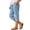 bb12 Sky Blue, variant on Solid Pants Wide Wide Leg Knee Shorts for Girls Elastic Waist Loose Comfy Summer Beach Capri Pants with Pockets