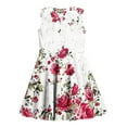 thumbnail image 5 of Gamivast Girls Flowy Summer Tank Dresses Floral Printed Crewneck Sleeveless A-Line Dresses Tiered Casual Sundress for Kids White Vestidos De Verano Para Niña, 5 of 7