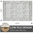 thumbnail image 2 of Rugs for Living Room Area Rug Carpet x Vintage Living Room Rugs for Bedrooms Machine Washable Rug for Dining Room Nusery Floral Distressed Grey Rug, 2 of 7