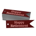 thumbnail image 1 of Inkdotpot Real Rose Gold Foil Happy Retirement Tags Favor Hang Paper Tags 100 Pieces, 1 of 6