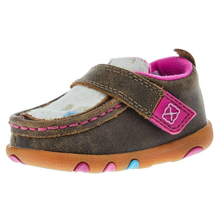 

Twisted X Infant-Girls Driving Moc Shoes Toe - ICA0033 9 D