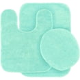 thumbnail image 2 of Gorgeous Home Linen 7-Piece Ultra Soft Chenille Non-Slip Bath Mat & Ceramic Accessory Set, Mint Green, 2 of 5