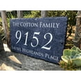 thumbnail image 3 of Beautifully Handcrafted and Customizable Slate Home Address Plaque (16"x10" or 12"x8") Improve the curb appeal of your property with this bespoke house sign., 3 of 6