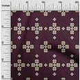 thumbnail image 2 of oneOone Polyester Spandex Chocolate Brown Fabric Geometric Fair Isle Pattern Sewing Material Print Fabric By The Yard 56 Inch Wide, 2 of 4