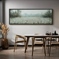 thumbnail image 6 of Large Framed Canvas Print Misty Wildflower Meadow Wall Art Decorative Ready to Hang Painting for Living room Bedroom - 60"x20" Black Frame, 6 of 9