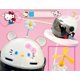 thumbnail image 2 of Casco de motocicleta con orejas de gato para niños y adultos, protección solar, lindo, de bambú, Libélula, HelloKitty, Verano, 2 of 5