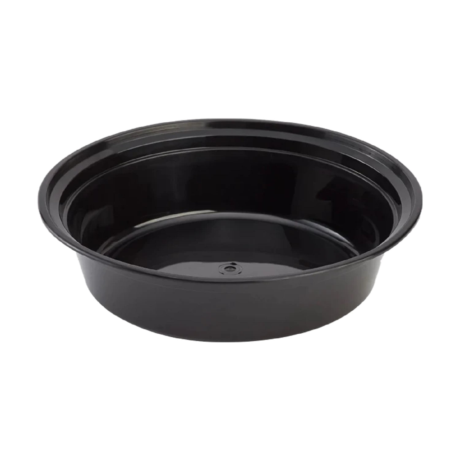 VeZee 16 oz. Black Round Plastic Meal Prep Containers with Clear Dome Lids| Bento Box, BPA Free, Stackable, Microwave/Dishwasher/Freezer Safe|450CT