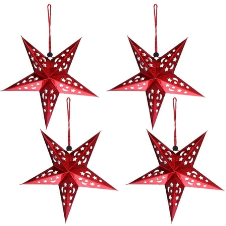 

1 Set of Christmas Hanging Pendant Stereo Pentastar Hanging Light Xmas Decor