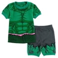 thumbnail image 2 of Conjunto de Pijamas de verano para niños, camiseta de manga corta, pantalones cortos, Pijamas para niños y niñas, Pijamas de dibujos animados, cosplay de Spiderman, ropa de dormir para bebés, 2 of 5