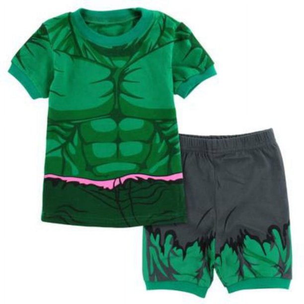 Conjunto de Pijamas de verano para niños, camiseta de manga corta, pantalones cortos, Pijamas para niños y niñas, Pijamas de dibujos animados, cosplay de Spiderman, ropa de dormir para bebés