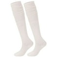 thumbnail image 2 of Deago 2 Pairs Women Thigh High Socks Extra Long Knit Winter Warm Thick Tall Long Boot Stockings Leg Warmers (White), 2 of 9