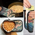 thumbnail image 5 of Yayeee Oven Mitts and Pot Holder Set of 2 Heat Resistant Kitchen Gloves Baking Hot Pad, Pine Tree at Dawn, 5 of 5