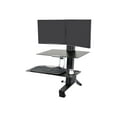 thumbnail image 1 of Ergotron WorkFit-S Dual Workstation - Standing desk converter - rectangular - aluminum, high-grade plastic - black, 1 of 6