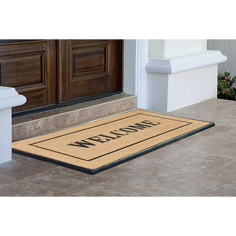 A1HC Natural Coir Rubber Large Door Mat 30x60 Inches Thick Durable Doormats for Entrance Heavy Duty Thin Profile Front Door Mat Long Lasting Front Door Entry Doormats Walmart