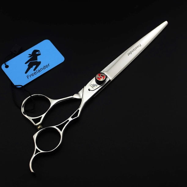 Tijeras de barbero profesionales de 6,5 pulgadas con filo de navaja, fabricadas en acero inoxidable cromado vanadio.