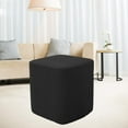 thumbnail image 3 of YWMJZEU Polyester Square Storage Stool Ottoman Covers Footstool Slipcover Black, 3 of 8
